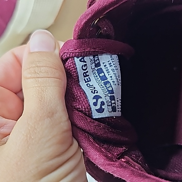 Superga Wine colored Shoes With Gold Colored Accents in Women's Size 8 - Picture 10 of 10